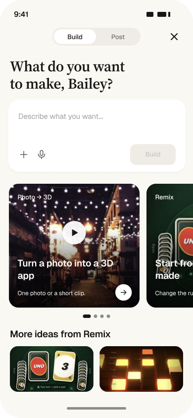 Eazo light Build interface on mobile