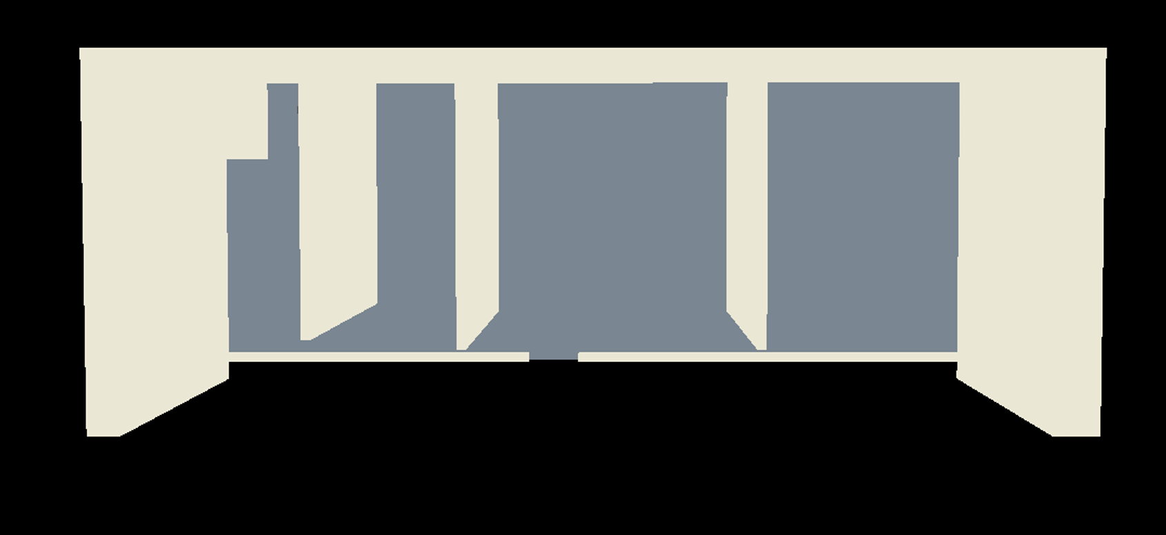 Top-down layout of the family home