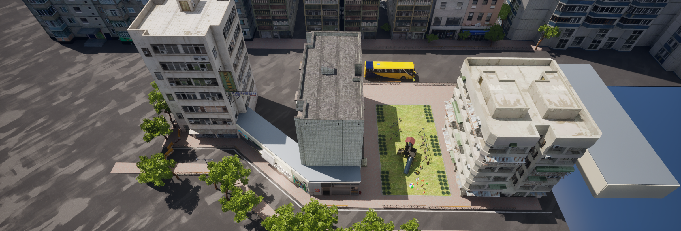 The neighborhood street environment in development